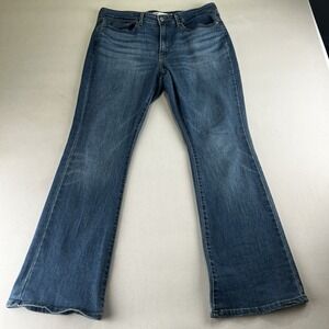 Levi Strauss Signature Jeans Size 12 35x 30 Stretch Mid Rise Flare Bootcut